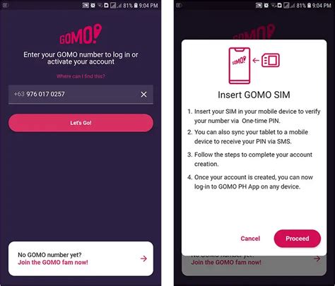 log into gomo account.